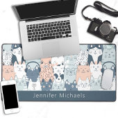 可愛らしい猫の柄の名前 デスクマット