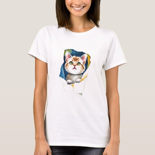 可愛らしい猫：可愛らしいデザイン🐾✨ Tシャツ (正面)