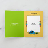 可愛らしい甥のラディバグ特製ボーイレッドグリーン カード (内部)