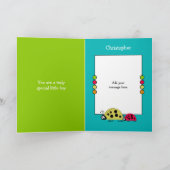 可愛らしい甥ラディバグ特製ボーイレッドブルー カード (内部)