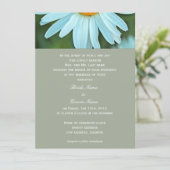 可愛らしい白いデイジーの花の結婚式 招待状 (スタンド正面)