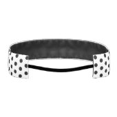 可愛らしい白黒のポルカドット アスレチックヘッドバンド (裏面)