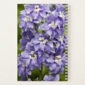 可愛らしい紫色のデルフィニウムの花 ノートブック (裏面)