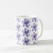可愛らしい紫色の花 コーヒーマグカップ (正面右)