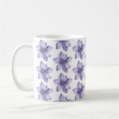 可愛らしい紫色の花 コーヒーマグカップ (左)