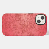 可愛らしい花柄 ピンク iPhoneケース (裏面横)