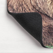 可愛らしい茶色のクマの写真 マウスパッド (コーナー)