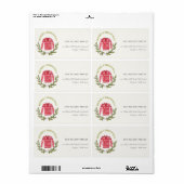 可愛らしい葉の多い冬の醜いセーターのクリスマスアドレス ラベル (フルシート)