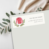 可愛らしい葉の多い冬の醜いセーターのクリスマスアドレス ラベル