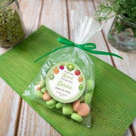 可愛らしい野菜のベビーシャワーパーティーのギフト ラウンドシール