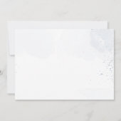 可愛らしい青い花の洗礼写真 招待状 (裏面)