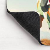 可愛らしい高地の牛の景観幾何学的 マウスパッド (コーナー)