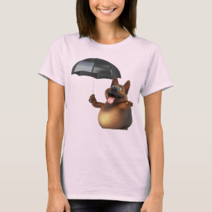 可愛らしい3Dユニバースカワイドッグ傘Tし Tシャツ
