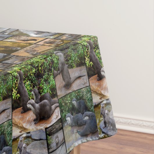 **「可愛らしい：カワウソの写真集 テーブルクロス (インサイチュ)