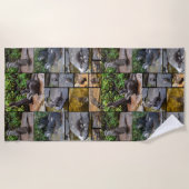 **「可愛らしい：カワウソの写真集 ビーチタオル (正面)