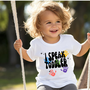 可愛らしい「I話 Toddler」 Toddler Girls Tシャツ