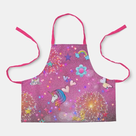 可愛らしさ2ピンク エプロン (正面)