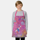 可愛らしさ2ピンク エプロン (着用した状態)