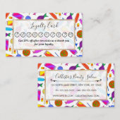 可愛アートいカラフルハロウィーンキャンディウォーター色 ロイヤリティカード (正面/裏面)