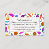 可愛アートいカラフルハロウィーンキャンディウォーター色 名刺 (裏面)