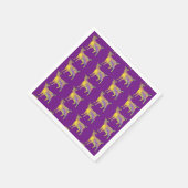 可愛アートいカラフルヤギおもしろいファーム動物アート スタンダードカクテルナプキン (角)