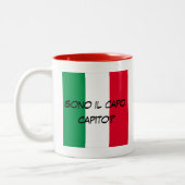 可愛イタリアンい旗私がボスだイタリアン ツートーンマグカップ (左)