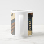 可愛インスパイアい猫の北斎アート ジャンボコーヒーマグカップ (裏面)