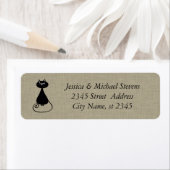 可愛エレガントいおもしろい猫の糸 ラベル (インサイチュ)