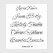 可愛エレガントいお洒落台本の名前は シール (シート)