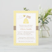 可愛エレガントいのまわりにベビーシャワー招待状 招待状 (スタンド正面)