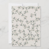 可愛エレガントいアクアブルーフローラティーポットクレスト結婚ズ サンキューカード (裏面)