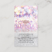 可愛エレガントいエレガント《写真》ぼけ味ダイヤモンドロータス 名刺 (裏面)