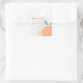 可愛エレガントいオレンジはっきりしたフルーティーご注文 スクエアシール (バッグ)