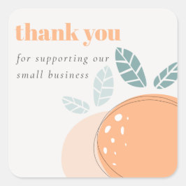 可愛エレガントいオレンジはっきりしたフルーティーご注文 スクエアシール