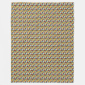 可愛エレガントいカラフル植物花 フリースブランケット (正面)