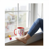 可愛エレガントいカラフル"LOVE"タイポグラフィ マグカップ