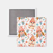 可愛エレガントいクリスマス マグネット (正面/裏面)