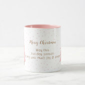 可愛エレガントいソロピンクのクリスマスツリー、ゴールデンスター マグカップ (中央)