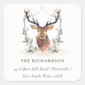 可愛エレガントいダスキーディアーフローラクレストアドレス スクエアシール (正面)