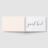 可愛エレガントいハートピンクの女の子の赤ちゃんシャワー ゲストブック (全面)