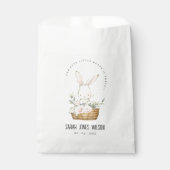 可愛エレガントいバニーのフローラ子供の誕生日 フェイバーバッグ (正面)