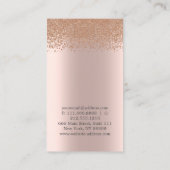 可愛エレガントいバラ金ゴールドダイヤモンドロータスビジネス 名刺 (裏面)