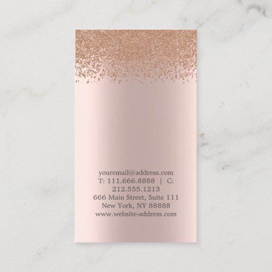 可愛エレガントいバラ金ゴールドダイヤモンドロータスビジネス 名刺 (裏面)