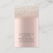 可愛エレガントいバラ金ゴールドダイヤモンドロータスビジネス 名刺 (裏面)