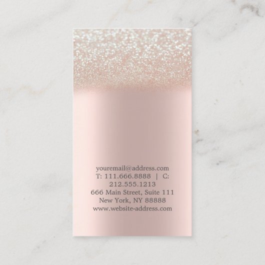 可愛エレガントいバラ金ゴールドダイヤモンドロータスビジネス 名刺 (裏面)