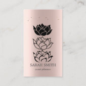 可愛エレガントいバラ金ゴールドダイヤモンドロータスビジネス 名刺 (正面)