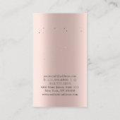 可愛エレガントいバラ金ゴールドダイヤモンドロータスビジネス 名刺 (裏面)