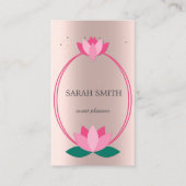 可愛エレガントいバラ金ゴールドダイヤモンドロータスビジネス 名刺 (正面)