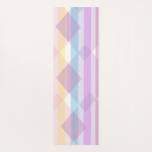 可愛エレガントいパステルピンクパープルカラーズモノグラム ヨガマット (裏面)