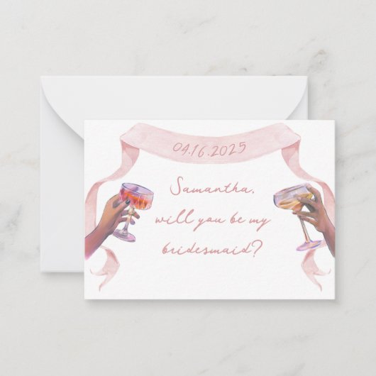 可愛エレガントいパーソナライズされた花嫁付きカード ノートカード